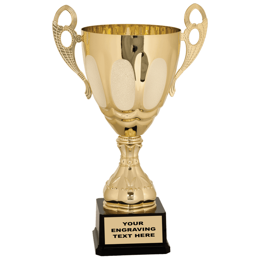 Product image of 17.5" Completed Metal Cup Trophy on Plastic Base and FREE Engraving