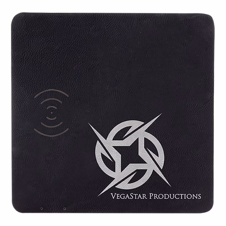 Product image of 8" x 8" Laserable Leatherette Phone Charging Mat w/ FREE Engraving
