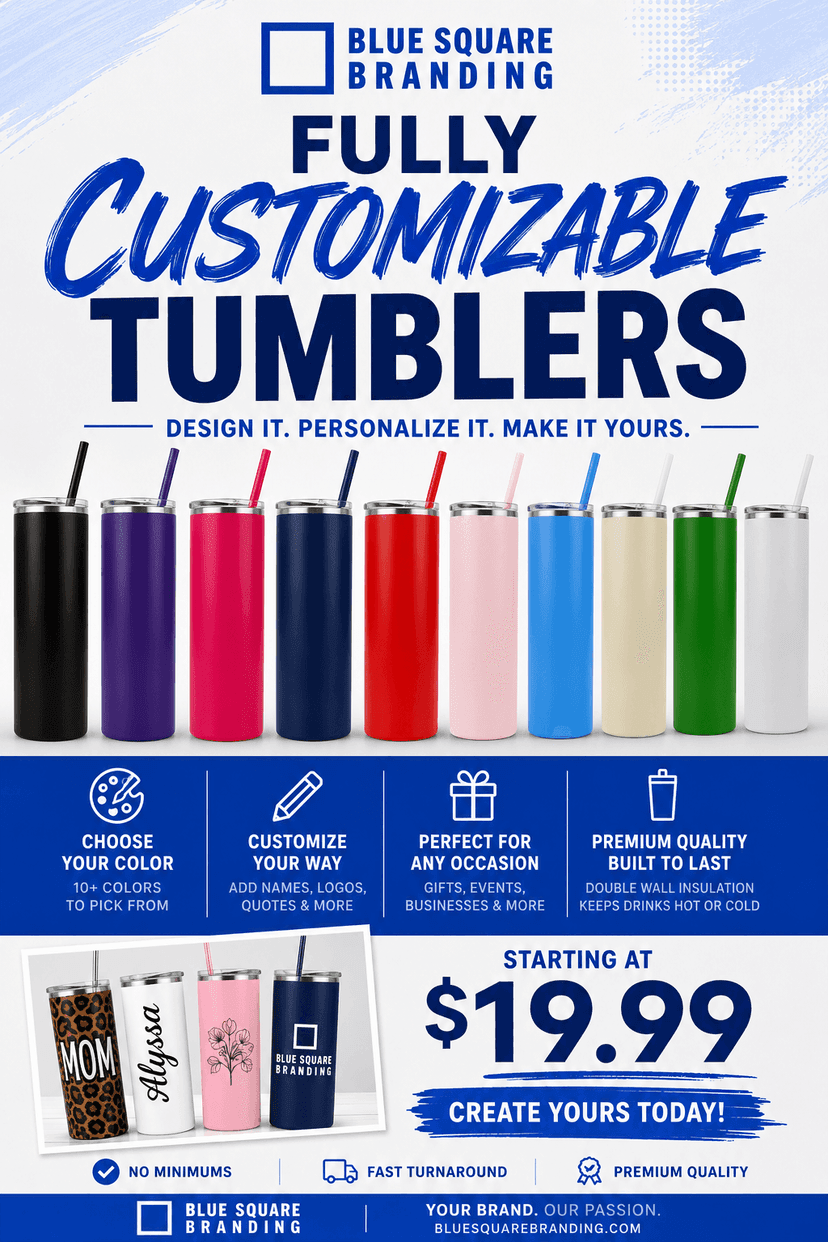 Product image of Custom 20oz Powder Coated Skinny Tumbler
